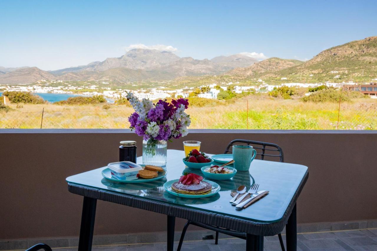 Ferienwohnung Studio Athena With Panoramic View Of Makrygialos Pilalímata Exterior foto