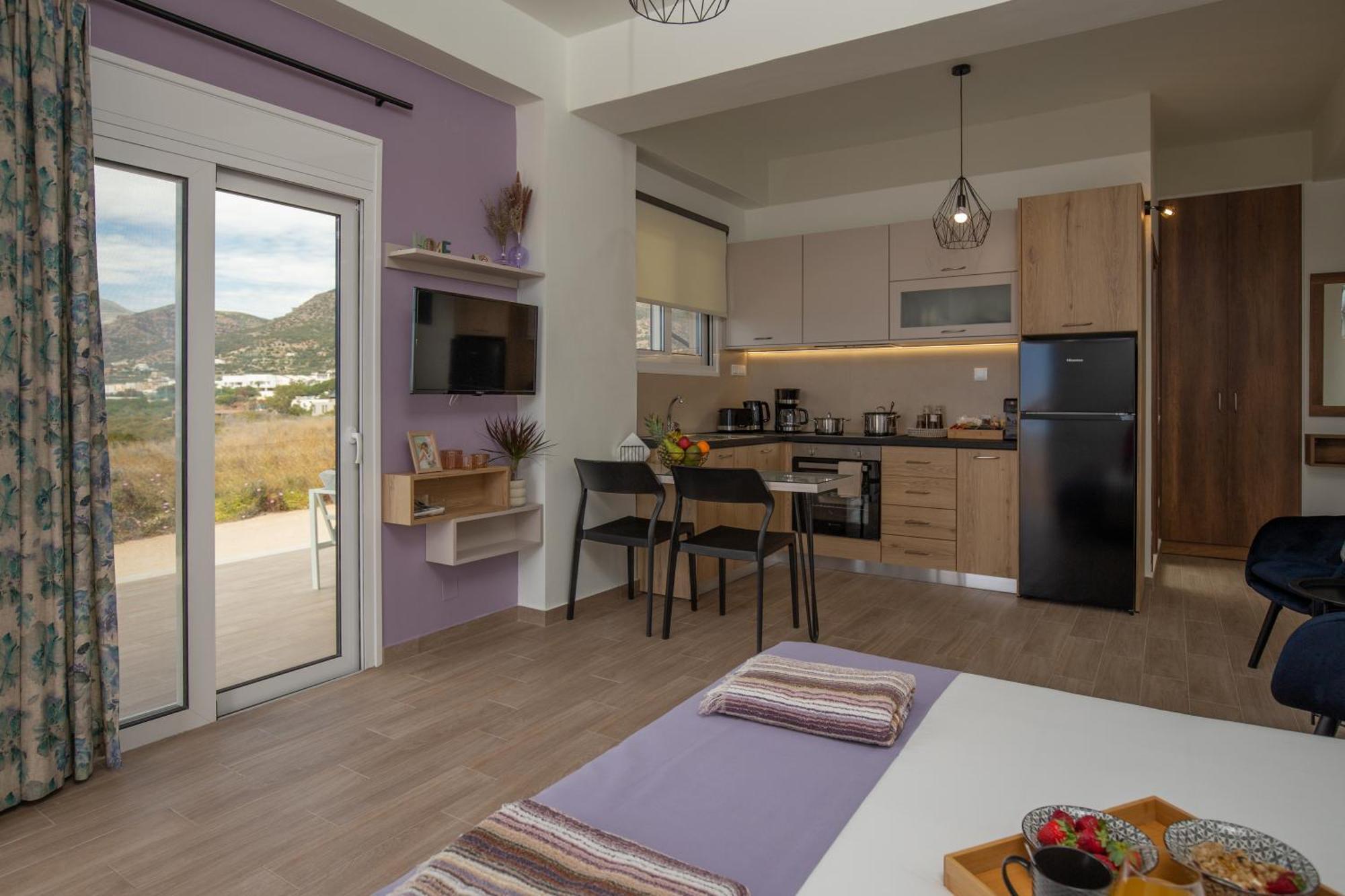 Ferienwohnung Studio Athena With Panoramic View Of Makrygialos Pilalímata Exterior foto